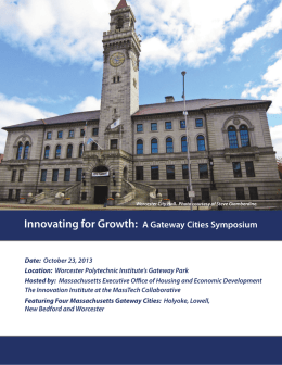 Innovating for Growth: A Gateway Cities Symposium