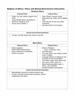 Regions of Africa—Place and Human