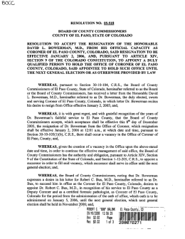 Resolution No. 05-518 - El Paso County Commissioners