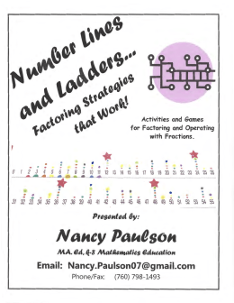 Number Lines and Ladders Paulson