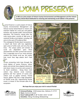 yonia Preserve is a joint project of Volusia County Environmental