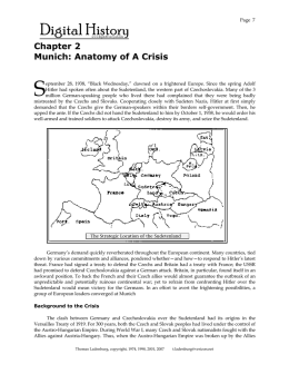 Chapter 2 Munich: Anatomy of A Crisis