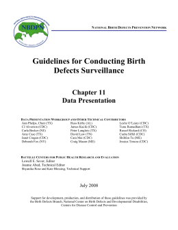 Chapter 11 Data Presentation - National Birth Defects Prevention