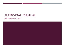 ele portal manual