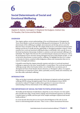 Social Determinants of Social and Emotional