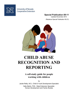 Child abuse recognition and reporting
