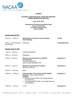 AGENDA NATIONAL ASSOCIATION OF CLEAN AIR AGENCIES