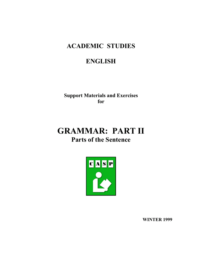 Language grammar analysis. Course of studies Academic year term.