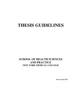 thesis guidelines - Health Sciences Library