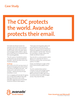 The CDC protects the world. Avanade protects their email.