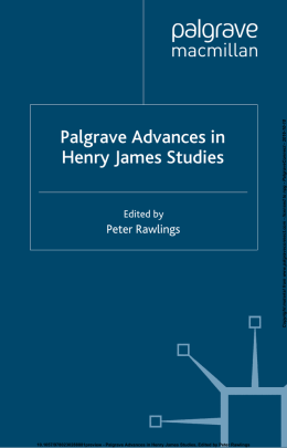 palgrave advances in henry james studies