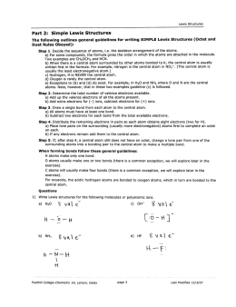 Part 2: Simple Lewis Structures