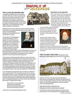 THE GLOBE THEATRE also known as the WILLIAM