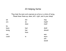 23 Helping Verbs