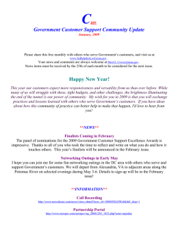 January - Government Contact Services Community of Practice