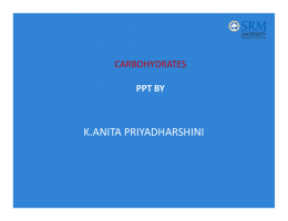 CARBOHYDRATES PPT BY