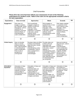 Humanities GEAR Rubric (PDF 223kB)