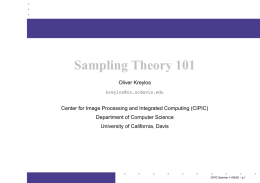 Sampling Theory 101