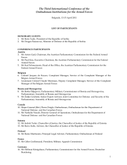 Participants list