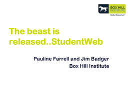The beast is released..StudentWeb