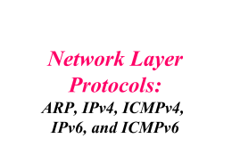 ARP, IPv4, ICMPv4, IPv6, and ICMPv6