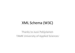 XML Schema (W3C)