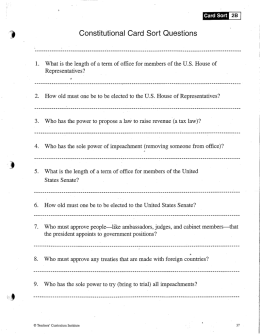 Constitutional Card Sort Questions