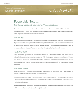 Revocable Trusts - Calamos Investments