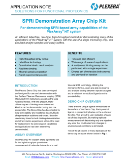 SPRi Demonstration Array Chip Kit
