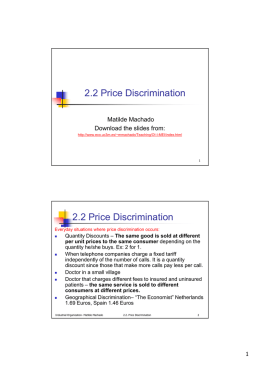 2.2 Price Discrimination
