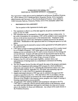 workforce escarosa inc. individual tra a count agreement