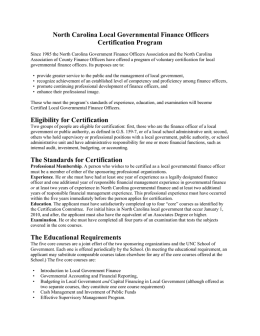 NCGFOA Certification Program Brochure