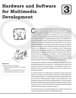 Hardware and Software for Multimedia Development