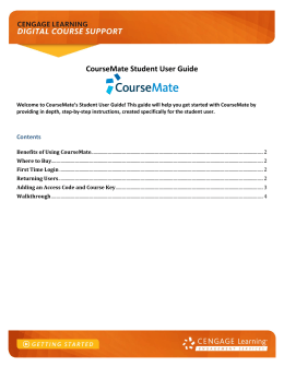 CourseMate Student User Guide