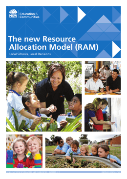 The new Resource Allocation Model (RAM)