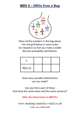 MSV 5 – DRVs from a Bag www.making-statistics