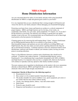 MRSA/Staph Home Disinfection Information
