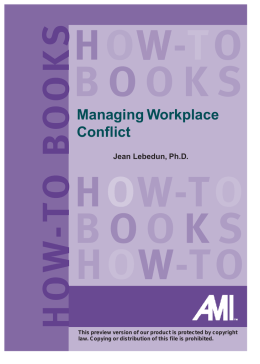 Managing Workplace Conflict