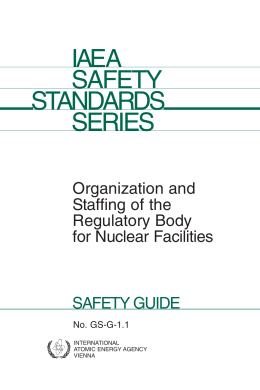 Organization and Staffing of the Regulatory Body for Nuclear