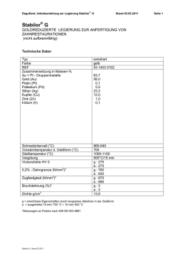 Stabilor G Arbeitsanleitung