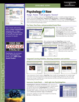 PsychologyNOW Bookstore Flyer - Nelson Education
