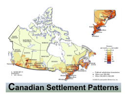 Canadian Settlement Patterns - Gilbert-CHSS