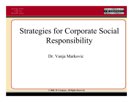 Strategies for Corporate Social Responsibility