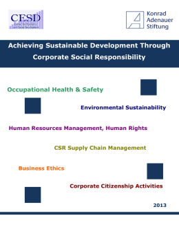 Achieving Sustainable Development Through Corporate Social