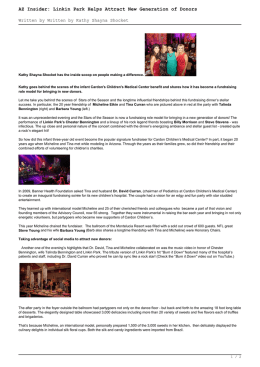 AZ Insider: Linkin Park Helps Attract New Generation of Donors