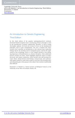 An Introduction to Genetic Engineering Third Edition