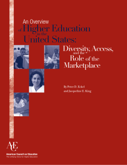 An Overview of Higher Education in the United States: Diversity
