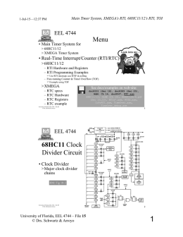 Menu 68HC11 Clock Divider Circuit