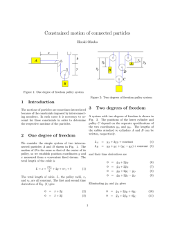 8. Constrained motion of connected particles