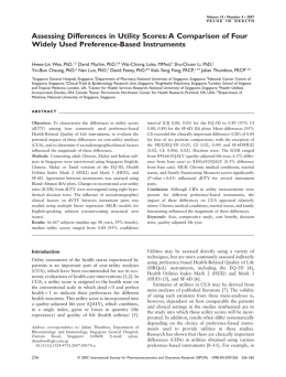 Assessing Differences in Utility Scores: A Comparison of Four
